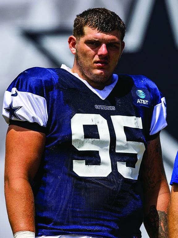 Dallas Cowboys defensive tackle John Ridgeway (95) during training camp at River Ridge Playing Fields in Oxnard, California.